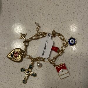 Urban Outfitters Gold Charm Bracelet (Brand New - With tags)